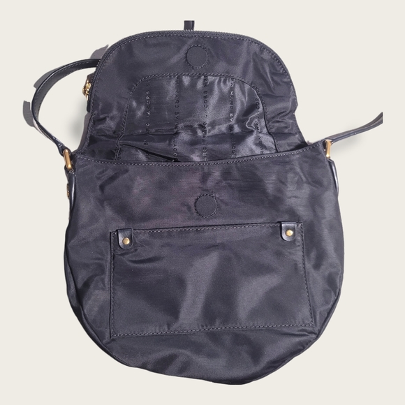 Marc by Marc Jacobs Nylon Sadle Crossbody Handbag Black and Gold - Picture 3 of 9